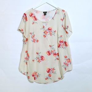 TORRID Floral Print Georgette Keyhole Blouse 2XL